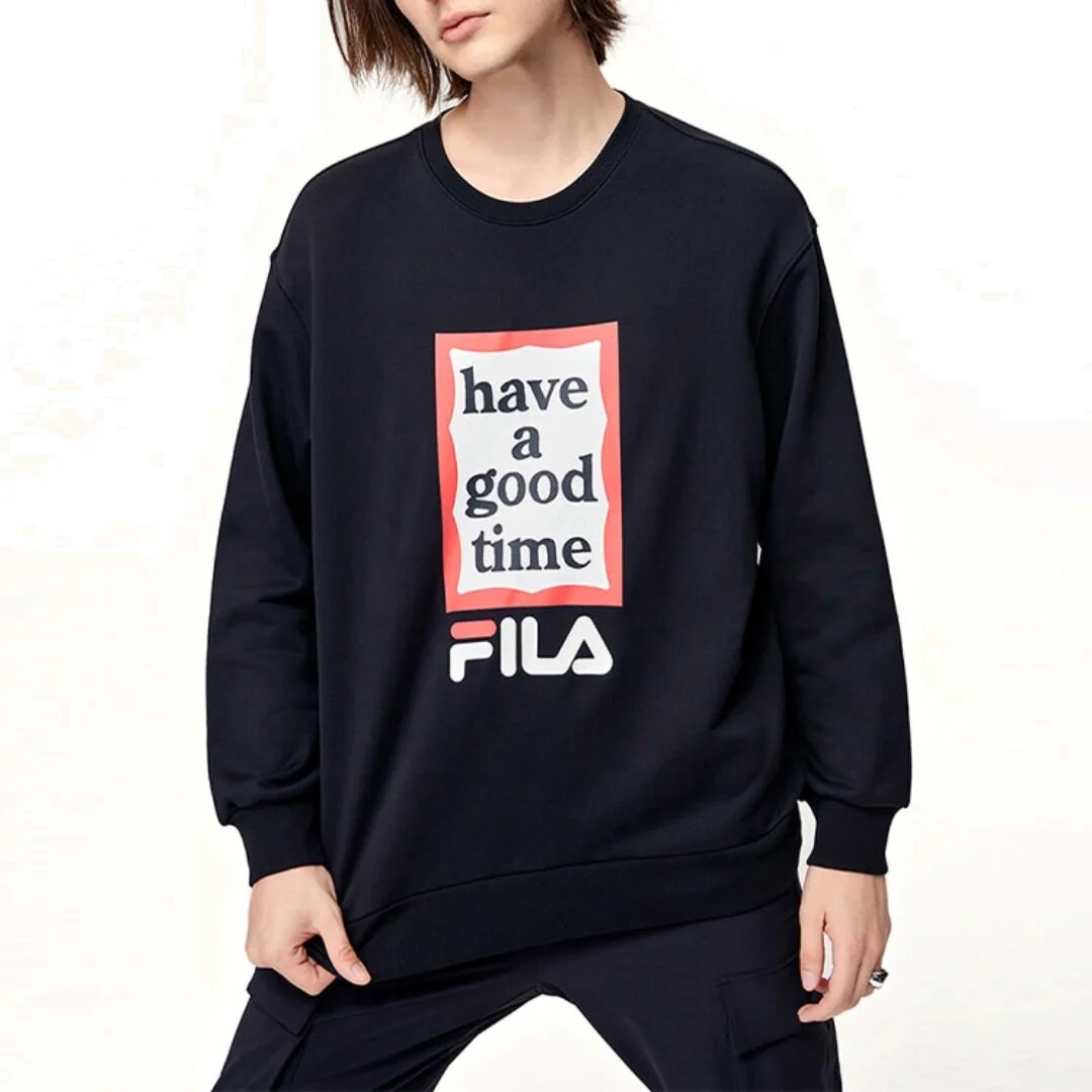 Pull Fila x Have a good time « Noir Blanc Rouge »