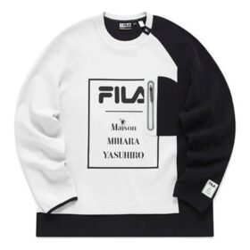 Pull Fila x Mihara Yasuhiro à imprimé Lettrer « White Black »