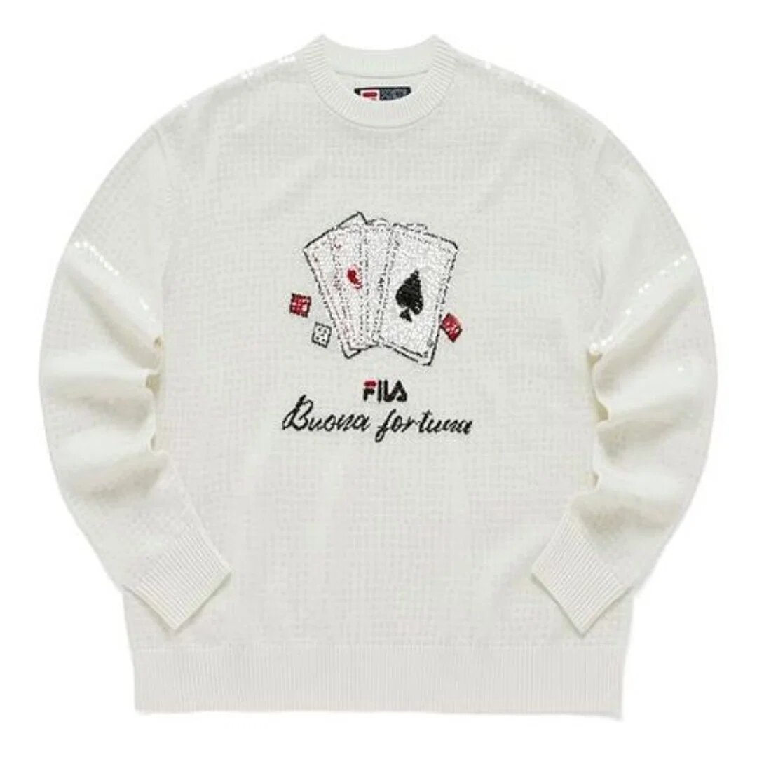 Pull graphique de sport « Blanc Noir »