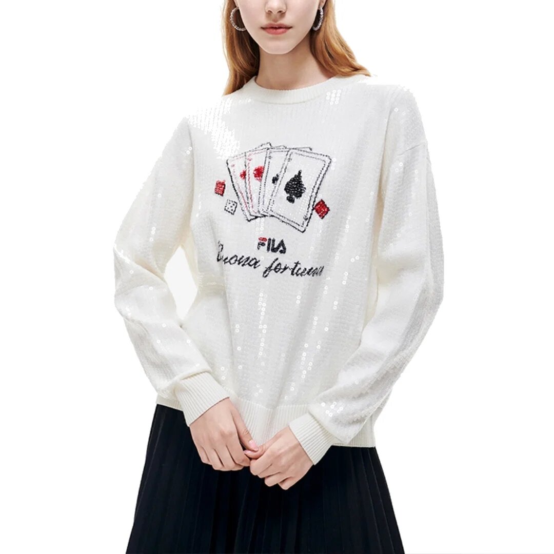 Pull graphique de sport « Blanc Noir »