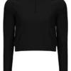 Pull à quart de zip Casa sans coutures noir