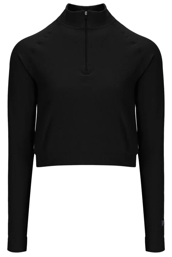 Pull à quart de zip Casa sans coutures noir