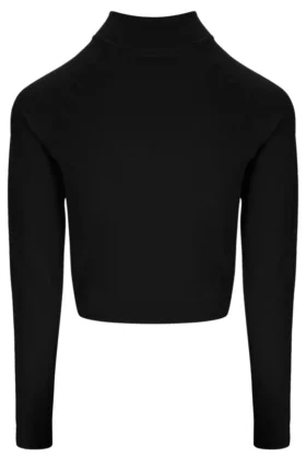 Pull à quart de zip Casa sans coutures noir