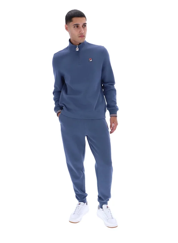Pull Ramy F-Box à fermeture éclair 1/4, couleur indigo vintage