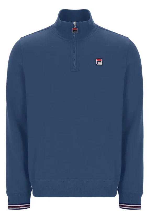Pull Ramy F-Box à fermeture éclair 1/4, couleur indigo vintage