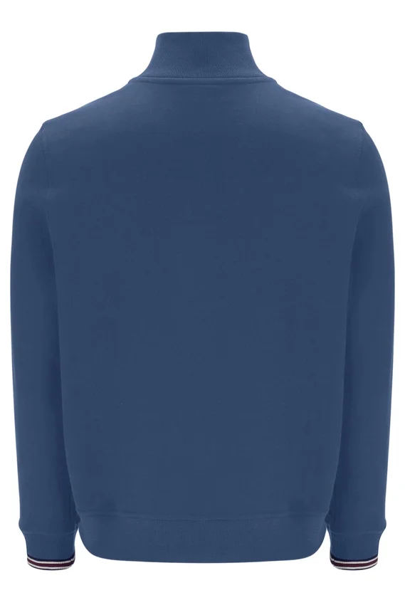 Pull Ramy F-Box à fermeture éclair 1/4, couleur indigo vintage
