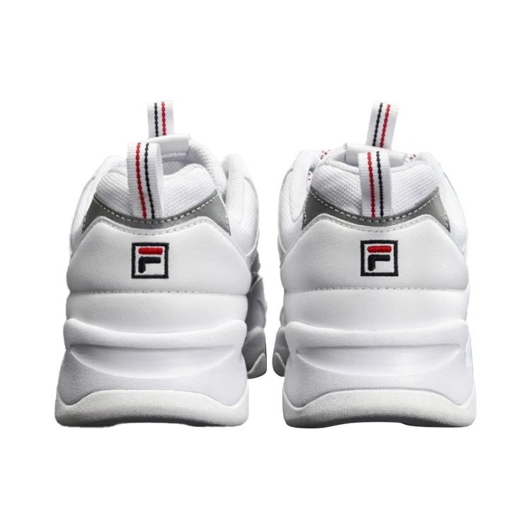 Ray VNTG : baskets chunky blanches/argentées