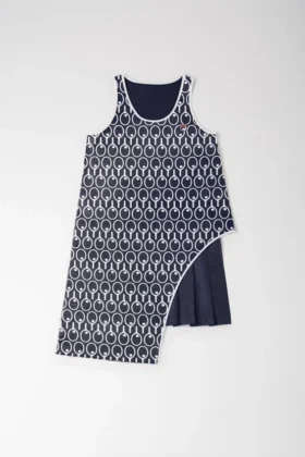 Robe bleu nuit à double épaisseur et dos nageur