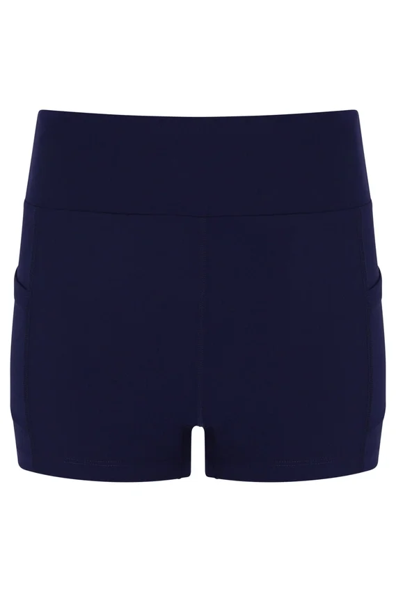 Robe en jersey bleu marine foncé pour femme avec Shorts intégrés