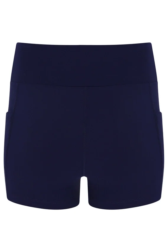 Robe en jersey bleu marine foncé pour femme avec Shorts intégrés