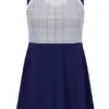 Robe en jersey maillé bleu marine pour femme avec Shorts intégrés