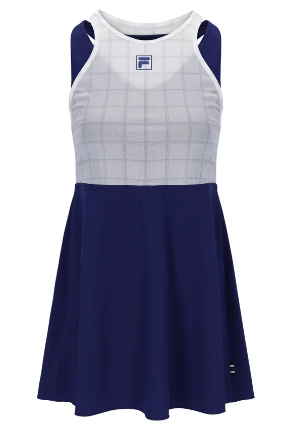 Robe en jersey maillé bleu marine pour femme avec Shorts intégrés