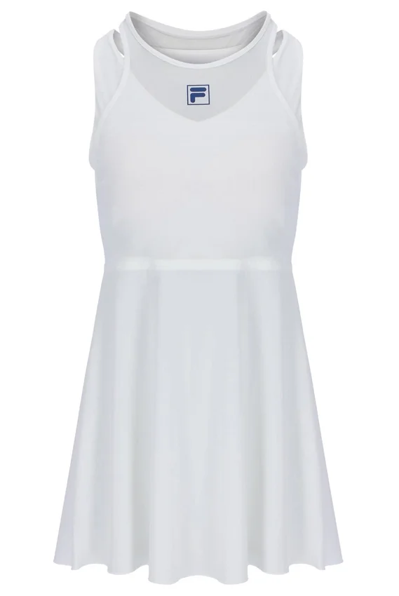 Robe en jersey mesh blanc cassé pour femme avec Shorts intégrés
