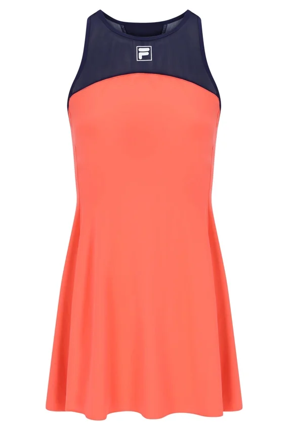 Robe en jersey pour femme orange fluo avec Shorts intégré