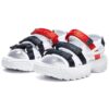SANDALES DISRUPTOR II blanc/noir/rouge