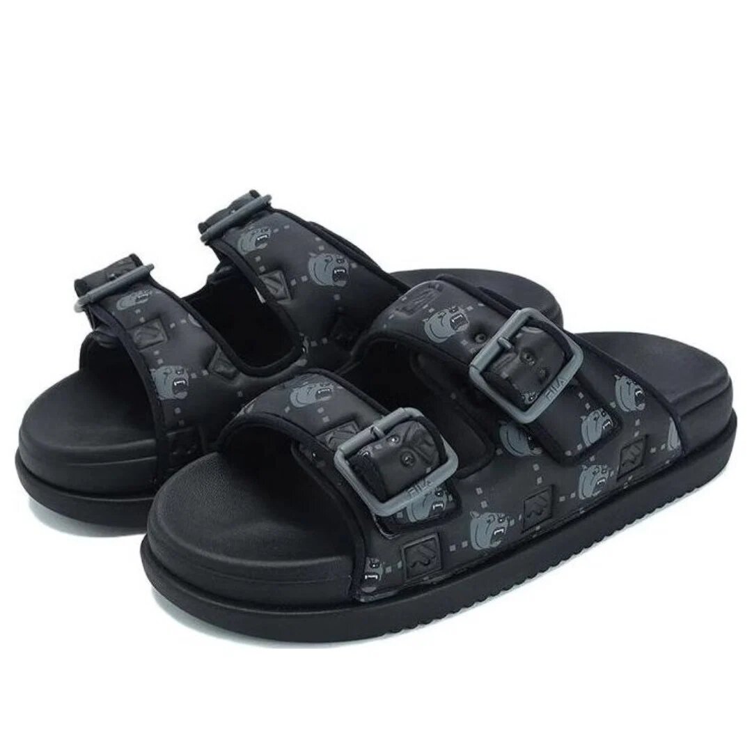 Sandales Lucia « Noir-Bleu sarcelle »