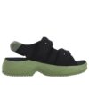 Sandales Puff « Noir Vert »