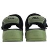 Sandales Puff « Noir Vert »