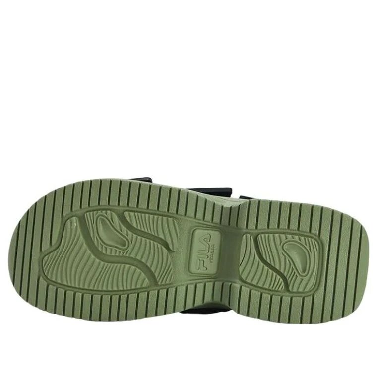 Sandales Puff « Noir Vert »
