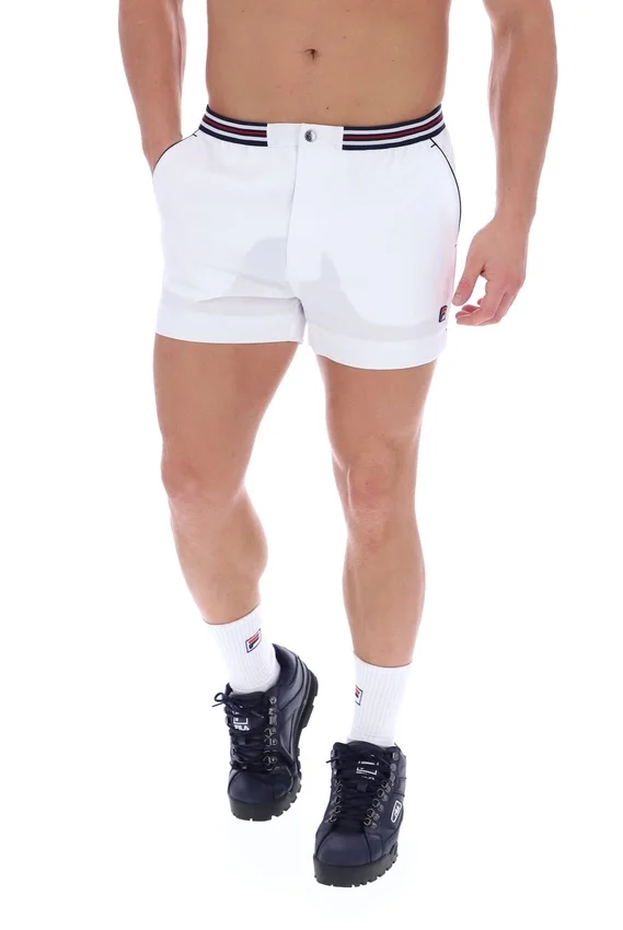 Short blanc High Tide en tissu éponge à rayures et poches