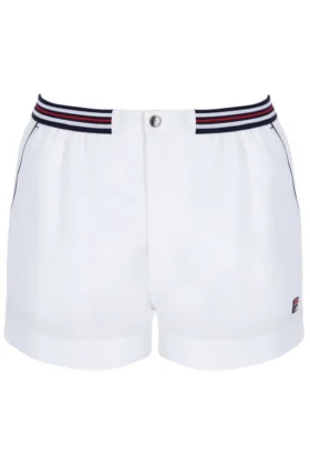 Short blanc High Tide en tissu éponge à rayures et poches