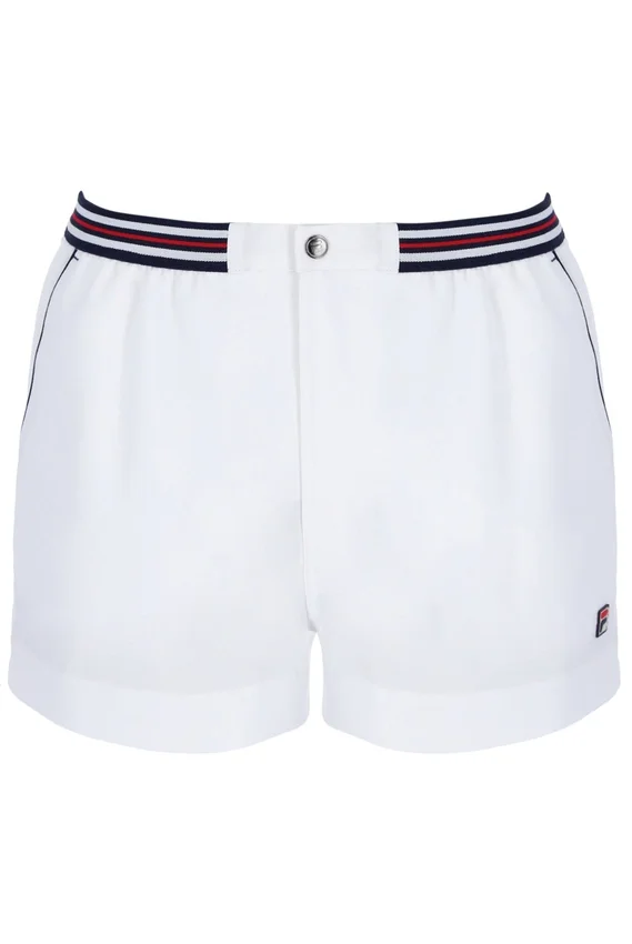 Short blanc High Tide en tissu éponge à rayures et poches