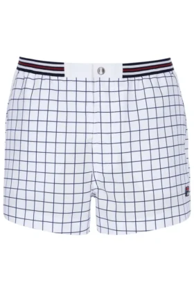 Short blanc High Tide en tissu éponge à rayures et poches