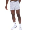 Short blanc High Tide en tissu éponge à rayures et poches