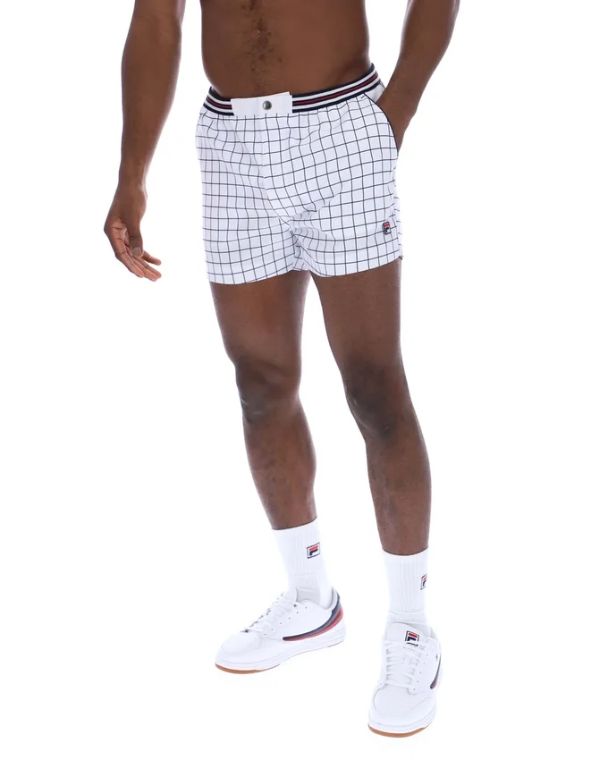 Short blanc High Tide en tissu éponge à rayures et poches