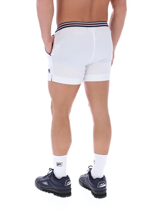 Short blanc High Tide en tissu éponge à rayures et poches
