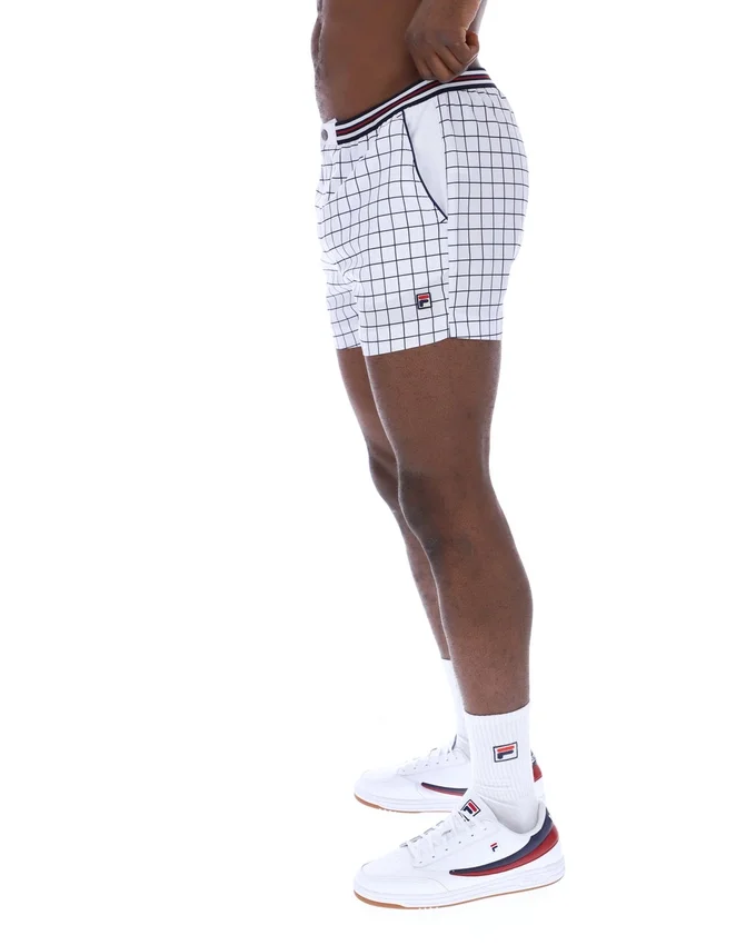 Short blanc High Tide en tissu éponge à rayures et poches