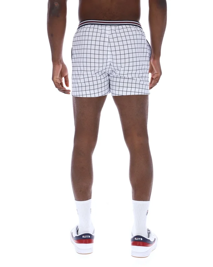 Short blanc High Tide en tissu éponge à rayures et poches