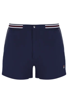 Short Fila High Tide en tissu éponge à rayures et poches, bleu marine