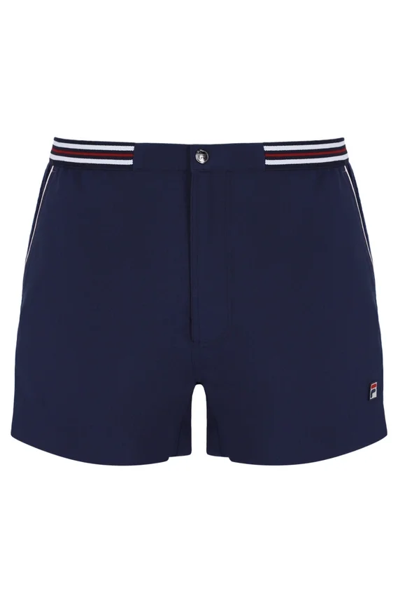 Short Fila High Tide en tissu éponge à rayures et poches, bleu marine