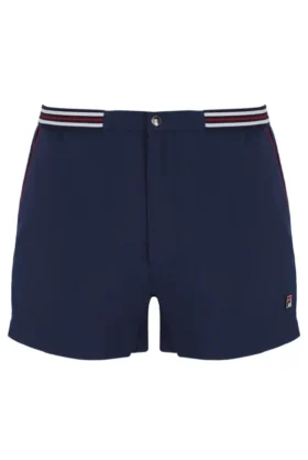 Short Fila High Tide en tissu éponge à rayures et poches, bleu marine
