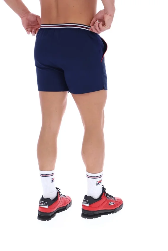 Short Fila High Tide en tissu éponge à rayures et poches, bleu marine