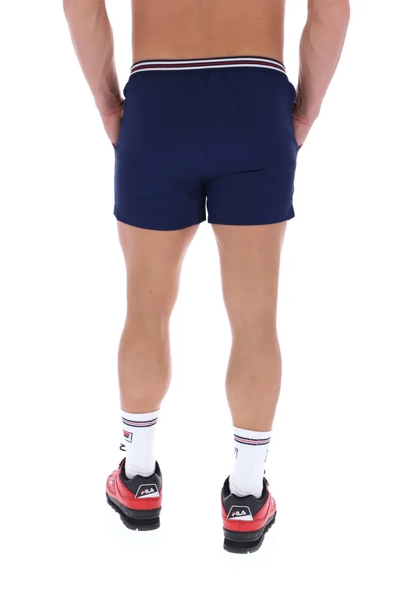Short Fila High Tide en tissu éponge à rayures et poches, bleu marine