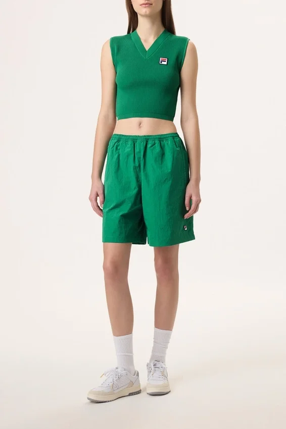Short vert Fila x Hailey à effet froissé