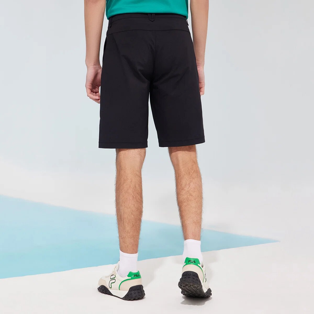 Shorts ample, respirant et décontracté en tissu tissé, noir