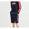 Shorts de sport bleu avec impression du logo en lettres