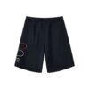 Shorts de sport décontractés en tricot avec logo alphabétique, bleu