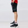 Shorts de sport décontractés en tricot avec logo alphabétique, bleu