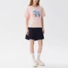 Shorts de sport décontractés à manches courtes « Dolphin Printing » rose