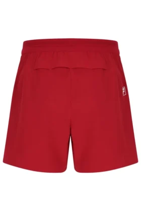 Shorts de tennis rouge pour homme de 5 pouces avec slip intégré