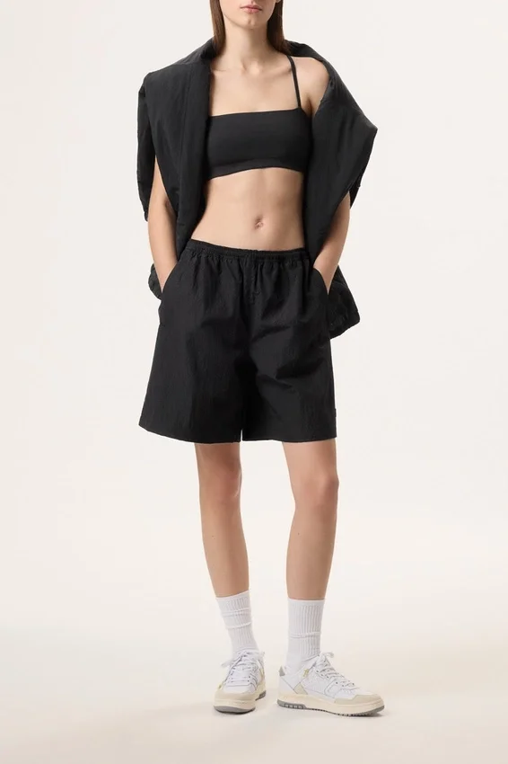Shorts froissé noir Fila x Hailey Bieber