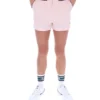 Shorts « High Tide » en tissu éponge à rayures et poches, rose pâle