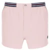 Shorts « High Tide » en tissu éponge à rayures et poches, rose pâle