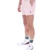 Shorts « High Tide » en tissu éponge à rayures et poches, rose pâle