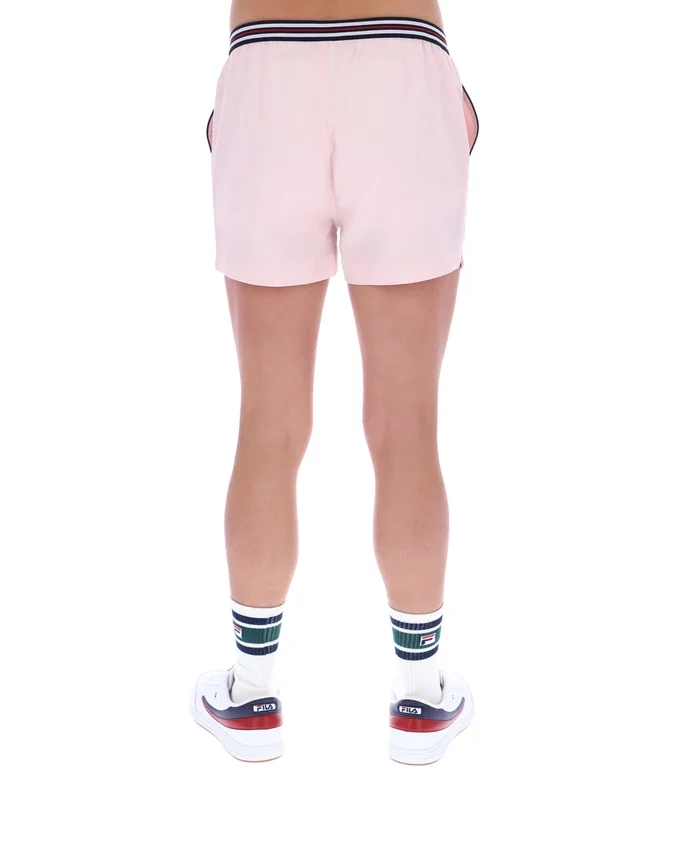 Shorts « High Tide » en tissu éponge à rayures et poches, rose pâle