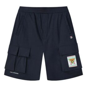 Shorts à poche avec logo imprimé pour homme, bleu
